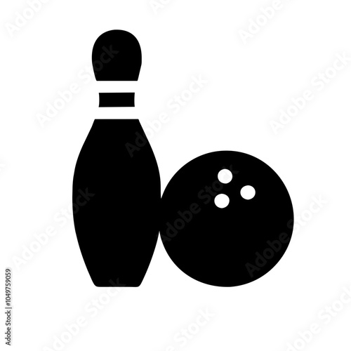  Icon of a bowling ball and pins representing the sport