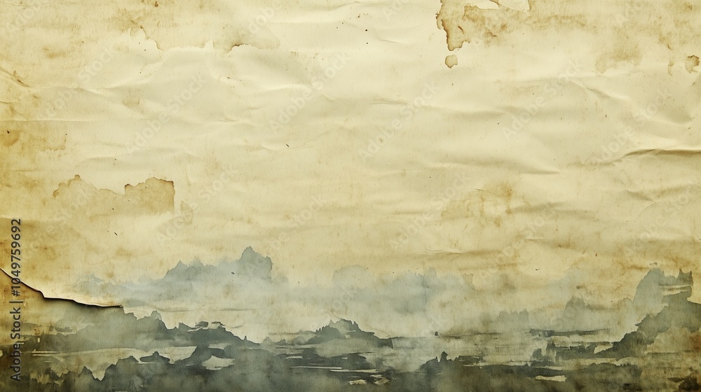Fototapeta premium Water color on old paper texture background