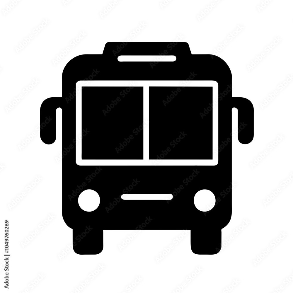 Icon of a bus representing public transportation Icon of a bus representing public transportation