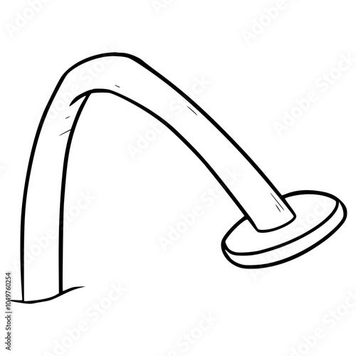 bent nail illustration hand drawn outline vector