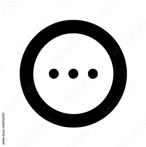 Icon of a button, often used in user interfaces or clothing