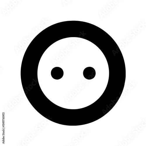 Icon of a button, often used in user interfaces or clothing