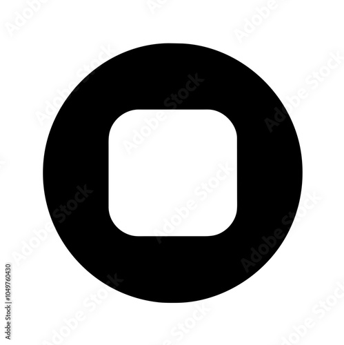 Icon of a button, often used in user interfaces or clothing