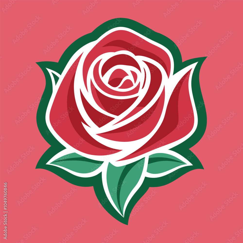 red rose logo icon vector design red rose logo icon vector design