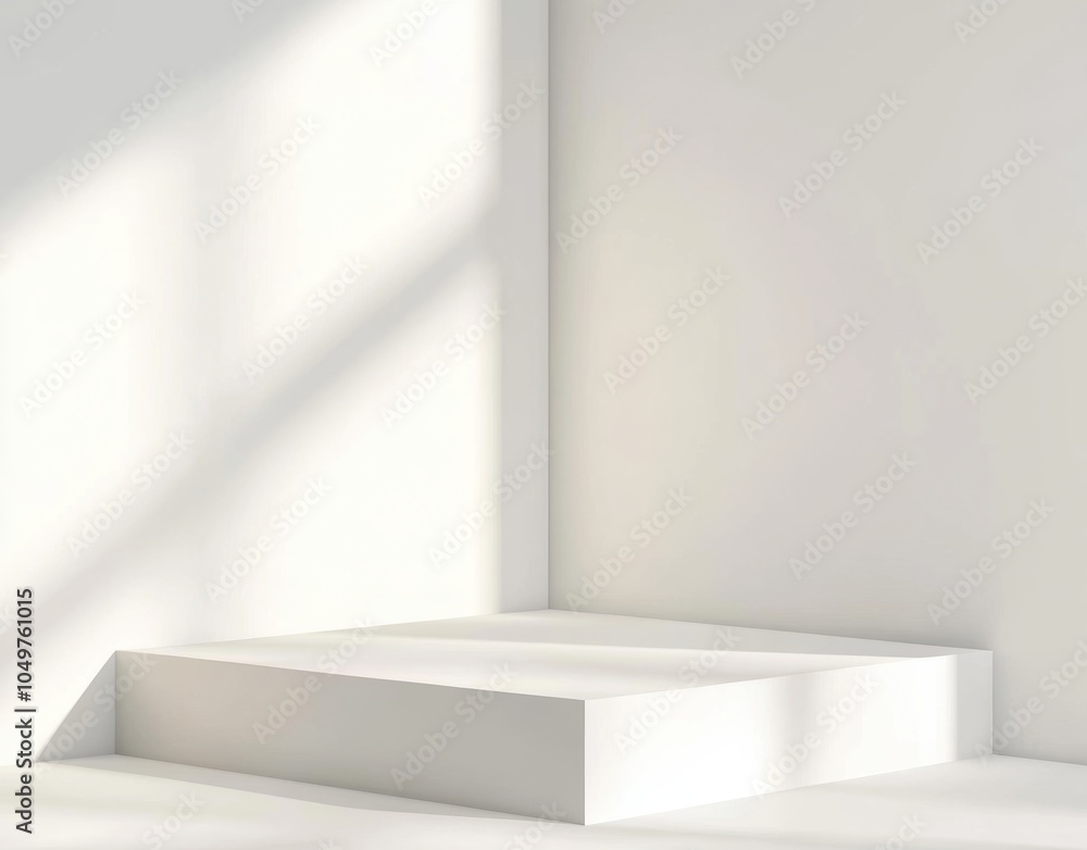 Fototapeta premium White Platform Minimal.