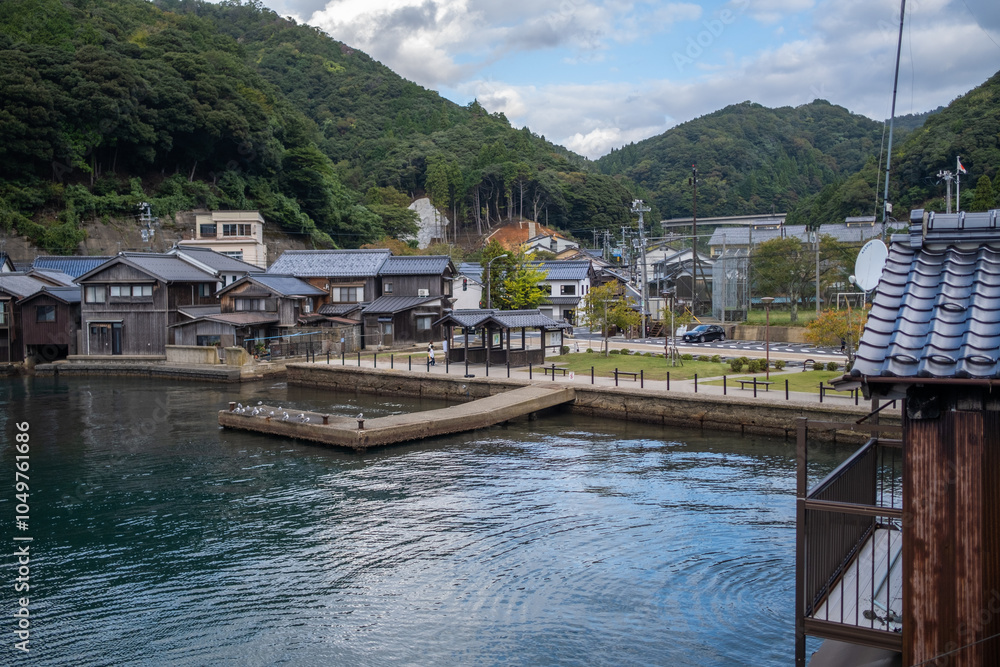 Ine Fishing Village, is famous for its unique funaya, or boat houses. These wooden buildings sit right on the water and serve as both dock and home for the fishermen
