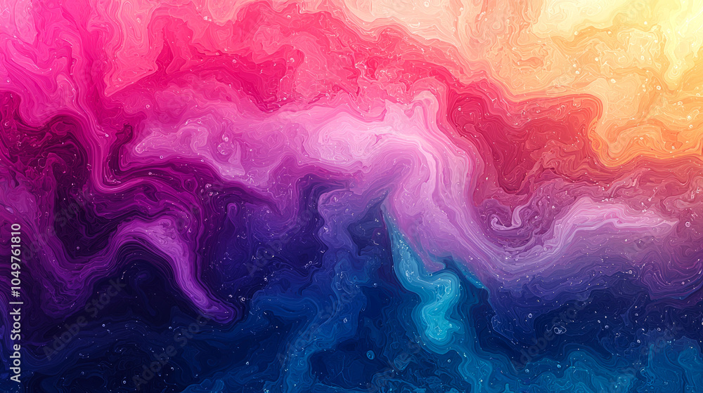 Fototapeta premium Abstract colorful background with swirling lines and glowing spots.