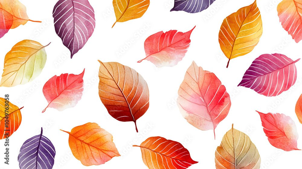 Colorful autumn leaves in a seamless pattern showcasing vibrant reds, oranges, yellows, and browns, capturing the essence of fall foliage and the beauty of nature Colorful autumn leaves in a seamless pattern showcasing vibrant reds, oranges, yellows, and browns, capturing the essence of fall foliage and the beauty of nature