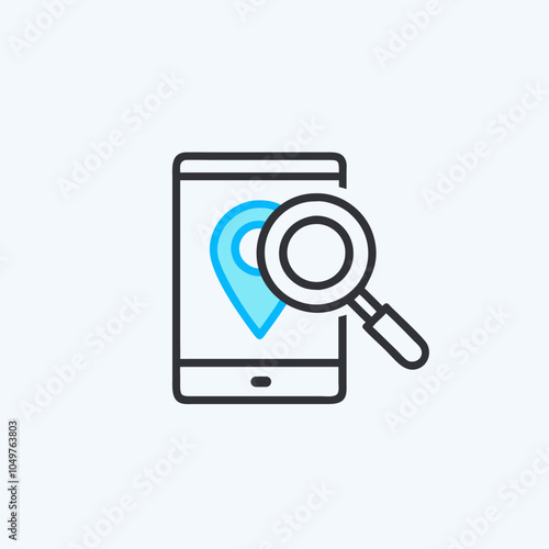 Tracking icon vector art image.