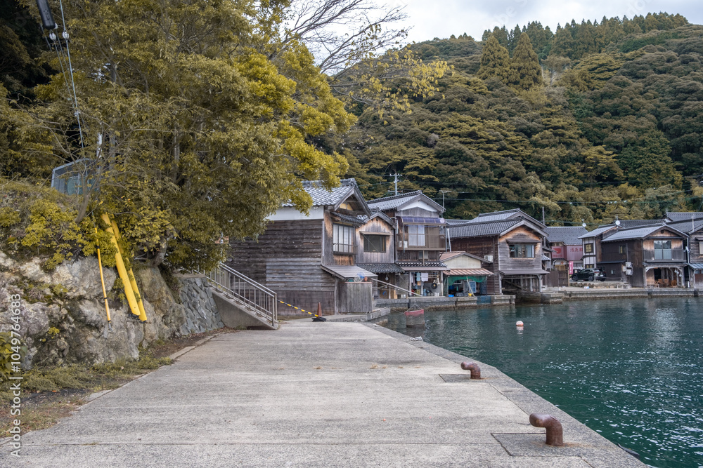 Ine Fishing Village, is famous for its unique funaya, or boat houses. These wooden buildings sit right on the water and serve as both dock and home for the fishermen