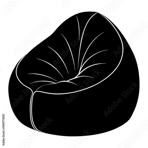 bean bag chair on white