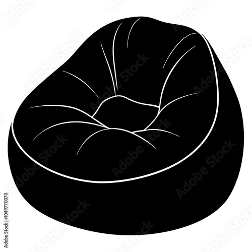 bean bag chair on white