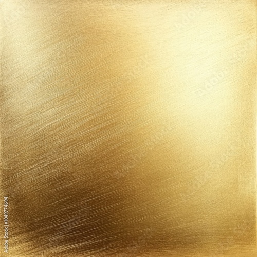 Golden brushed metal textured plate background for design