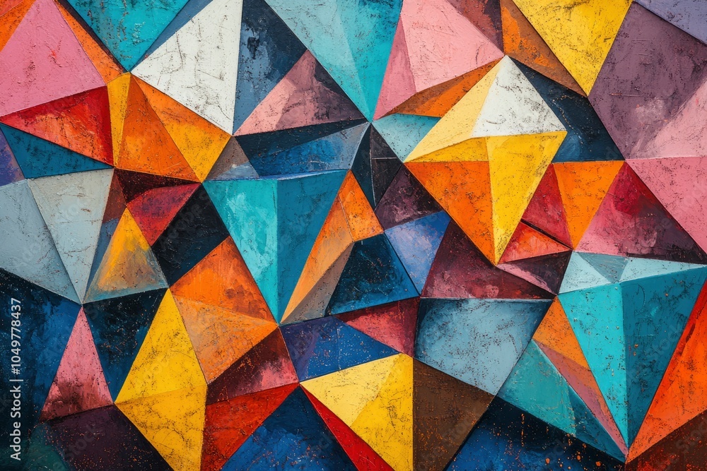 Abstract geometric pattern with a textured surface. Abstract geometric pattern with a textured surface.