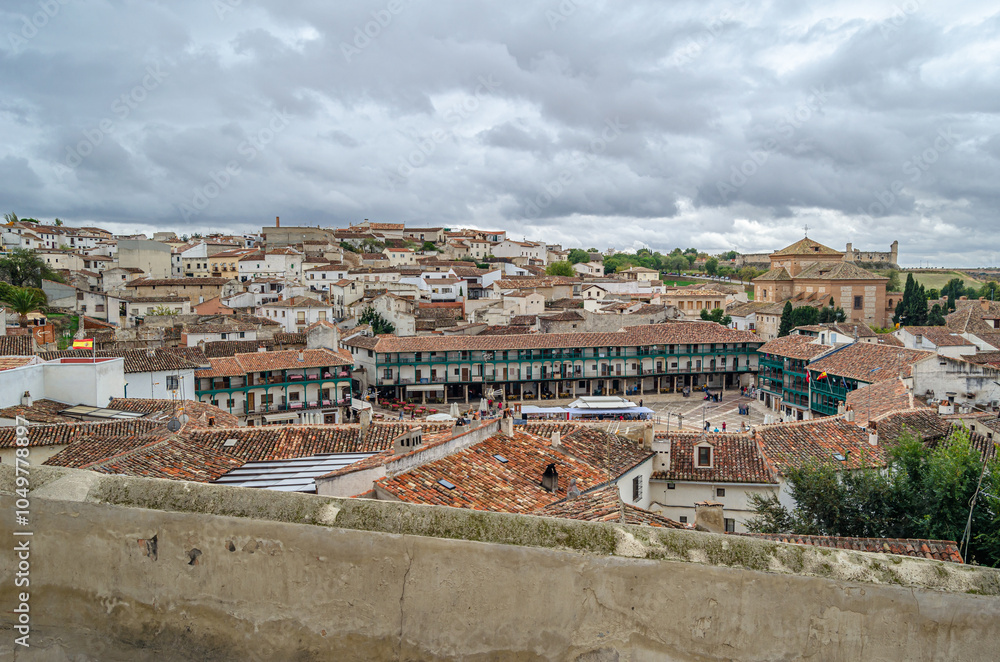 Obraz premium Aerial view of the village of Chinchon, Spain