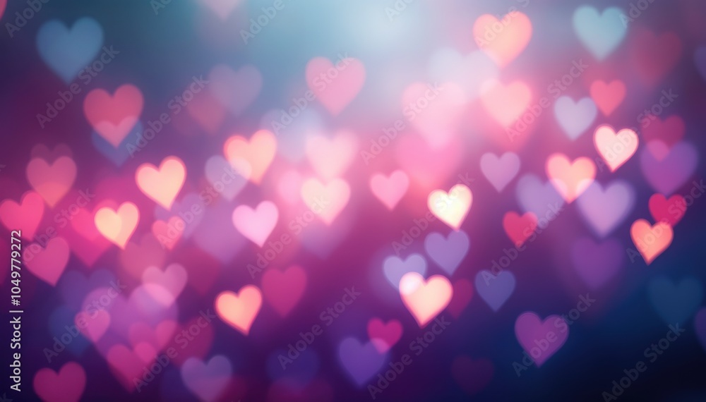 Romantic Bokeh Hearts Abstract Background Romantic Bokeh Hearts Abstract Background