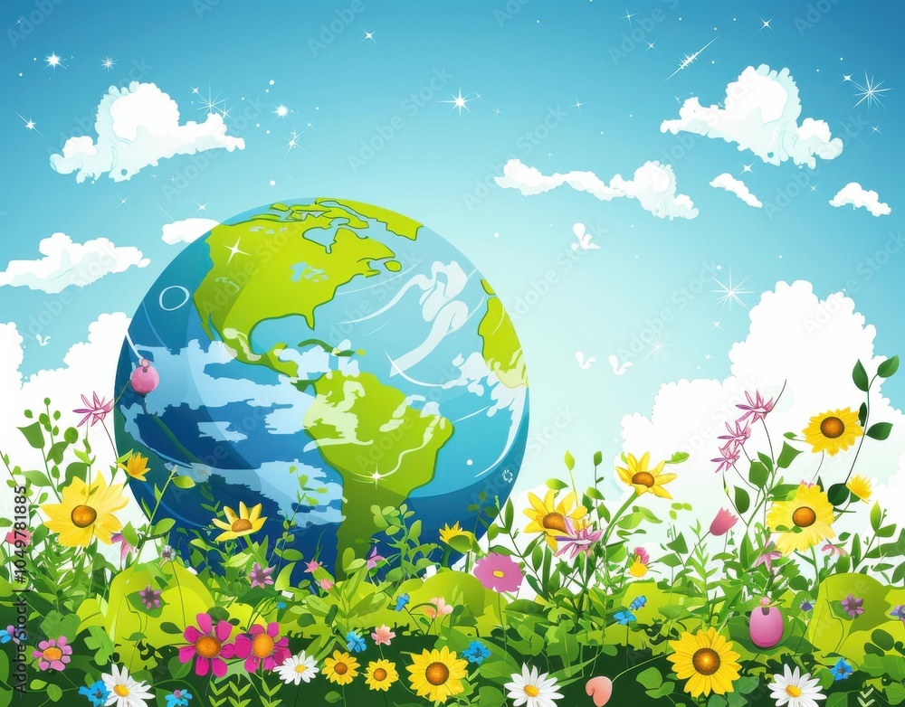 Naklejka premium earth day