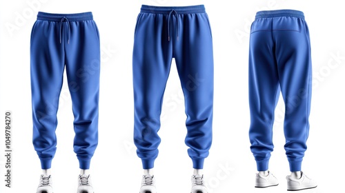 Blue Sweatpants Mockup photo