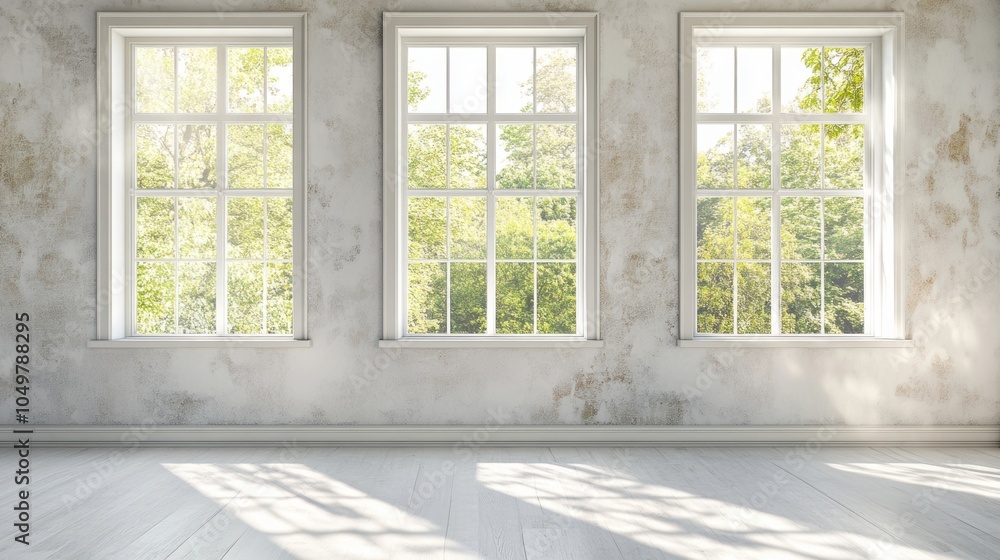 Fototapeta premium Three Windows Sunlight.