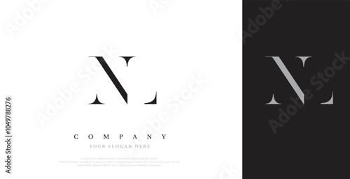 Initial NL Logo Design Vector 