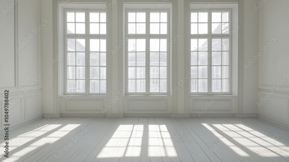 Fototapeta premium White Room Sunlight.
