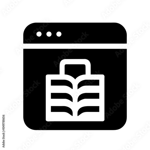 Icon of a catalog representing product listings or resources