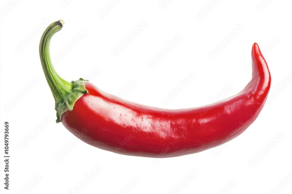 Chilli pepper isolated on white background - generative ai Chilli pepper isolated on white background - generative ai