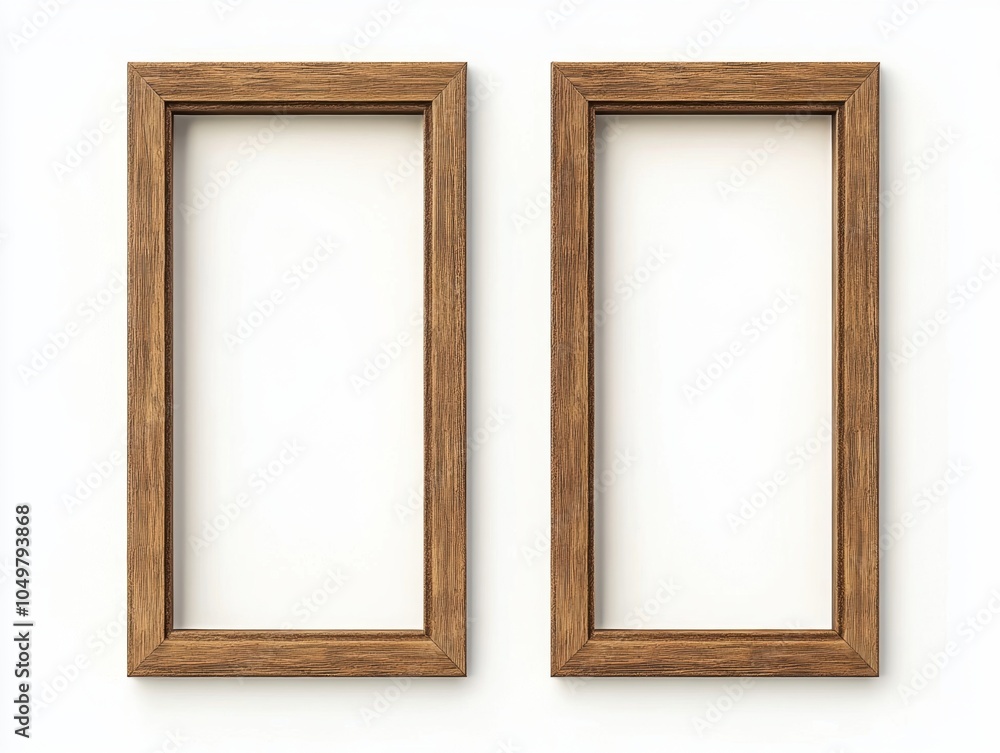 Wooden Frames Mockup. Wooden Frames Mockup.