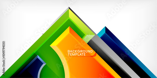 Free Download Geometric design abstract background - circles and triangles - GFXLoad