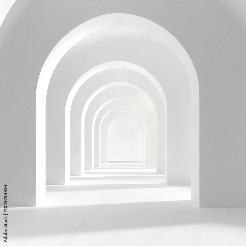 Fototapeta premium White Archway Tunnel.