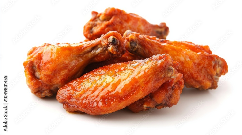 Elegant Chicken Wings on White Background Elegant Chicken Wings on White Background