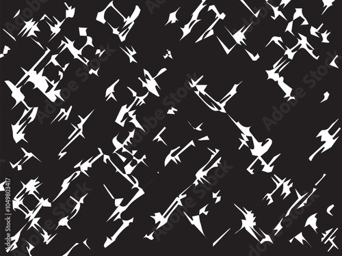 Background black and white abstract texture vector with dark spots, nets, lines and scratches