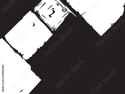 Background black and white abstract texture vector with dark spots, nets, lines and scratches