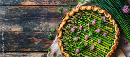 Green asparagus and sweet p...
