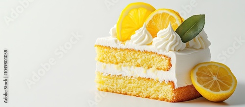 Elegant Lemon Cake topped w...