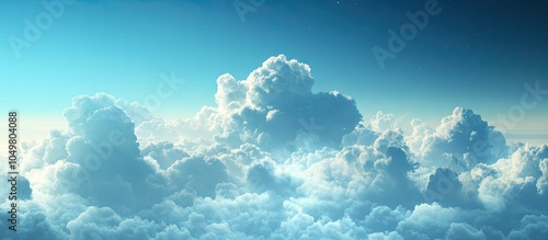 Cumulus clouds in a blue sk...