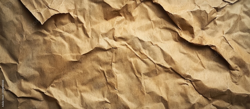 Fototapeta premium Aged wrinkled paper texture Worn paper background. with copy space image. Place for adding text or design