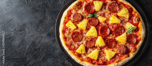 Homemade pizza dough topped...