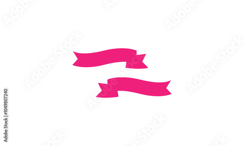 Breast cancer awareness pink ribbon. Banner design. During October, this ribbon is widely used in campaigns to promote awareness.