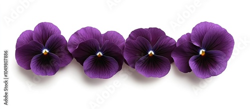 Dark purple pansy flowers i...