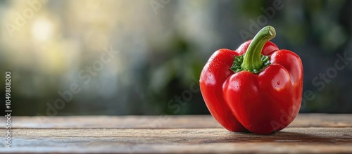 Red sweet bell pepper on th...