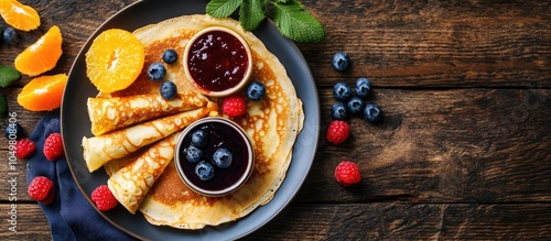 crepes featuring citrus jam...