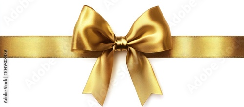 golden satin gift bow separ...