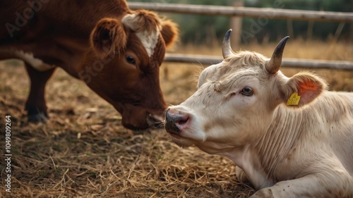  cow and calf in a field