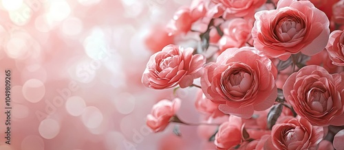 Rosy pink blooms. with copy...