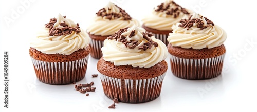 Cupcakes with cream isolate...