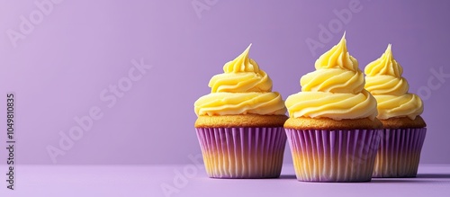 Cupcakes adorned with yello...