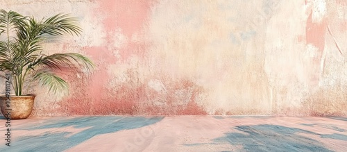 rose and sand colored paint...