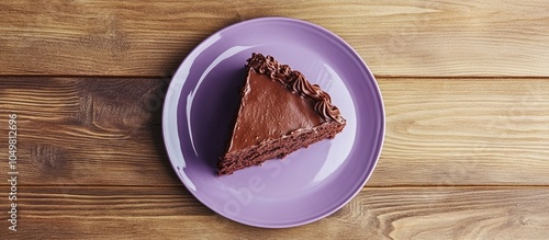 Delicious chocolate cake on...