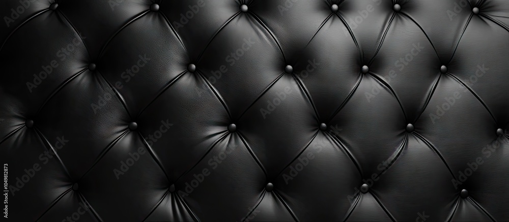 Fototapeta premium Black leather texture backdrop. with copy space image. Place for adding text or design